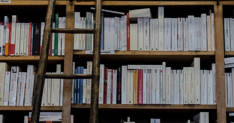 Bücherregal- Bücherei