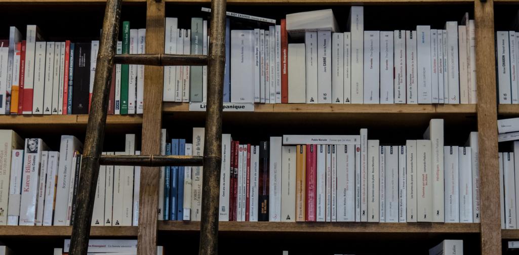 Bücherregal- Bücherei